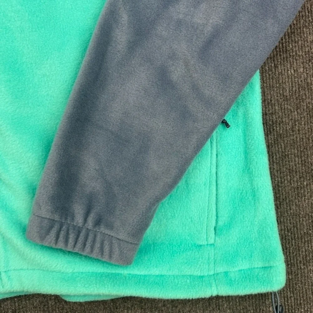 Columbia Unisex Fleece Jacket Mock Full Zip XXL Blue Aqua Outdoors Hiking